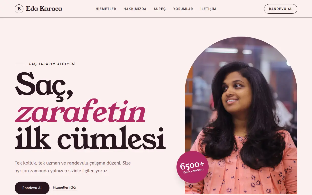 Kadın Kuaförü Web Sitesi — Eda Karaca Hair Atelier